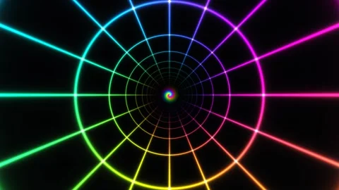 Colorful spiral lines create dynamic visual pattern in Stock Footage 337967177