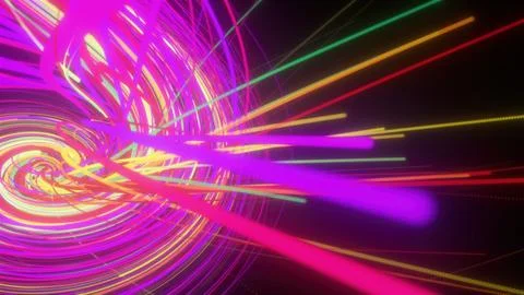 Colorful spiral lines Stock Illustration