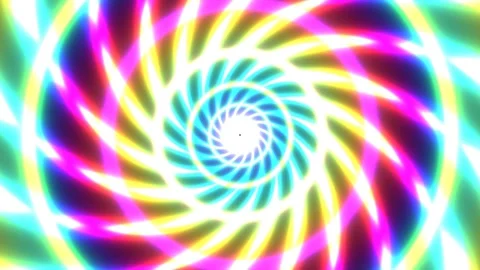 Colorful spiral motion design with bright light effects Stock Footage 337951684