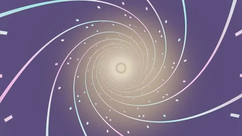 Colorful spiral motion with glowing lines in a dark background Stock Footage 337379043