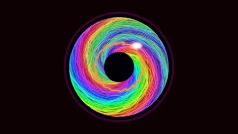 Colorful spiral motion graphic creating a dynamic visual effect Stock Footage 337301550