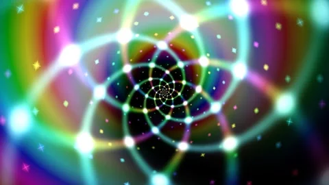 Colorful spiral motion with light effects in abstract design Stock Footage 337233825
