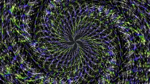 Colorful spiral motion pattern creates a vibrant visual Stock Footage 339452259