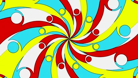 Colorful spiral movement shows patterns and shapes in a vibrant display 스톡 동영상 332707300
