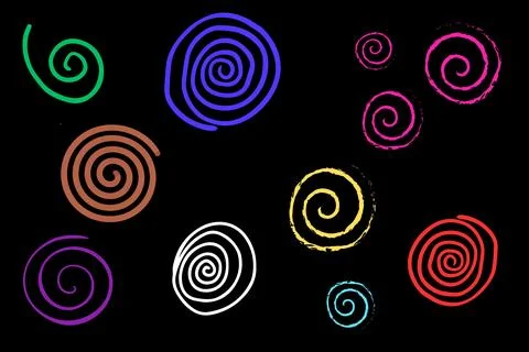 Colorful Spiral Pattern Abstract Design Illustrazione stock