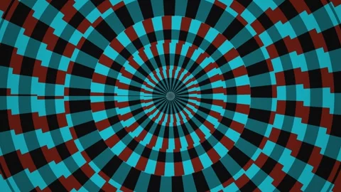 Colorful spiral pattern with bold lines and shapes Stock Footage 339489890