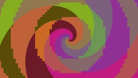 Colorful spiral pattern with bold shapes and vibrant colors Stock Footage 340603743