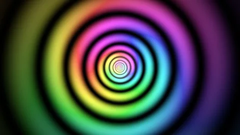 Colorful spiral pattern with bright hues forming concentric circles Stock Footage 337232402