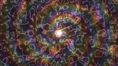 Colorful spiral pattern with bright layers and swirling Stock Footage 339079486