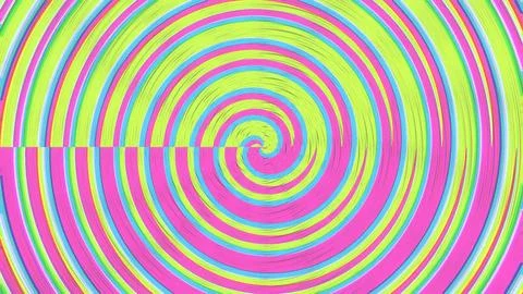 Colorful spiral pattern with bright lines in various shades Illustrazione stock