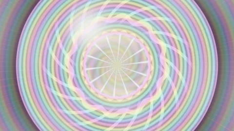 Colorful spiral pattern with circular lines and light effects Stock-Footage 337411666