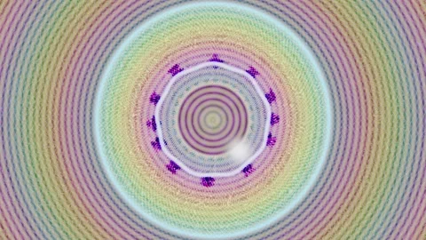 Colorful spiral pattern with concentric circles and waves Stock Footage 337386648
