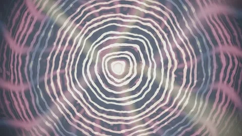 Colorful spiral pattern with concentric circles and light reflections Stock Footage 337388263