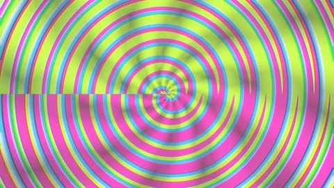 Colorful spiral pattern creates visual effect on a flat surface Stock Illustration