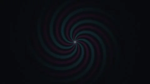 Colorful spiral pattern on dark background creates motion Stock Footage 339328478