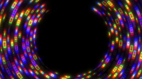 Colorful spiral pattern with dark circle in the center Vídeo Stock 297616999