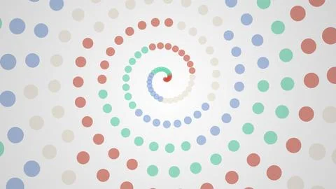 Colorful spiral pattern of dots creating a swirl effect Stock Illustration