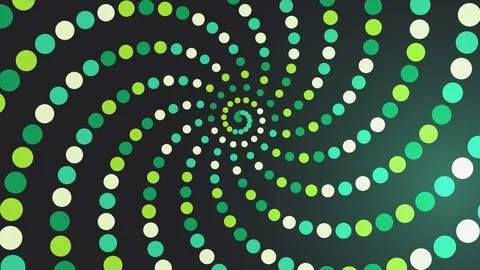Colorful spiral pattern of dots creating a hypnotic swirl Stock Illustration