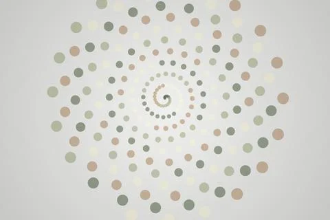 Colorful spiral pattern with dots on a light background 스톡 일러스트