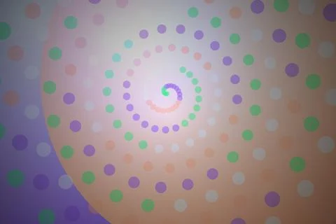 Colorful spiral pattern with dots on a soft background Stock Photos
