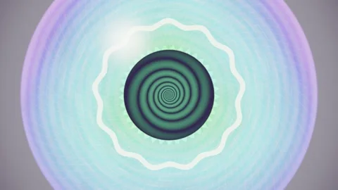 Colorful spiral pattern with dynamic motion and depth effect Stock Footage 337387769