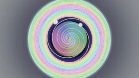 Colorful spiral pattern with graphic design elements Stock Footage 337386151