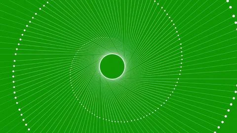 Colorful spiral pattern isolated on plain green background Stock Illustration