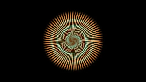 Colorful spiral pattern with light beams on black Stock Footage 339492288