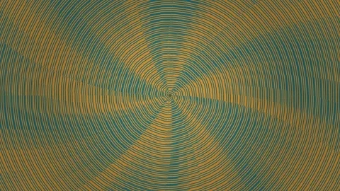 Colorful spiral pattern with lines and circles in bright Stock Footage 339518297