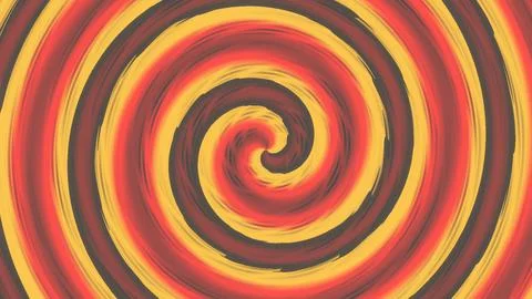 Colorful spiral pattern in red and yellow swirling design Illustrazione stock