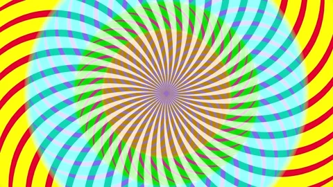Colorful spiral pattern with red, green, blue, and yellow colors. Stock Footage 266394461