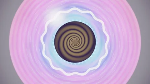 Colorful spiral pattern with rotating design elements Stock Footage 337926926
