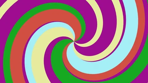 Colorful spiral pattern rotating in a mesmerizing loop Stock Footage 330383045