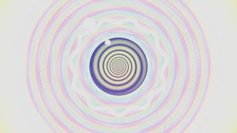 Colorful spiral pattern with round shapes and soft lines Stock Footage 337386264