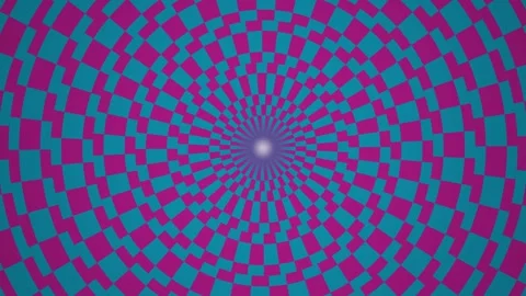 Colorful spiral pattern with squares and circles in blue Stock Footage 339514651