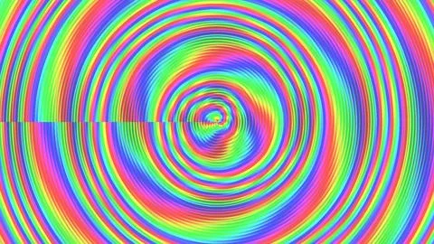 Colorful spiral pattern with vibrant lines and curved shapes Stock Illustration