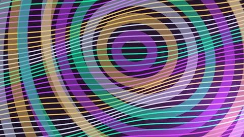 Colorful spiral pattern with vibrant rainbow lines Stock Illustration