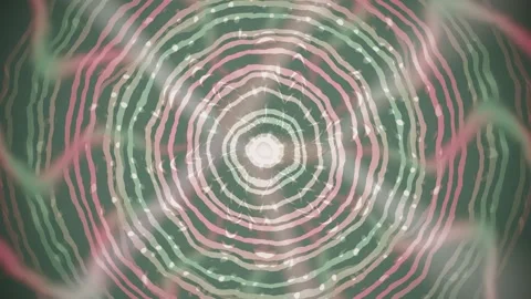 Colorful spiral pattern with waves and light effects in a dark space Stock Footage 337410403