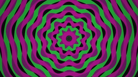 Colorful spiral pattern with wavy lines on a vibrant Stock Footage 339520994