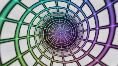 Colorful spiral patterns reach toward the center Stock Footage 340357077
