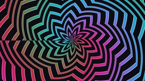 Colorful spiral shapes create motion in abstract animation Stock Footage 337967727