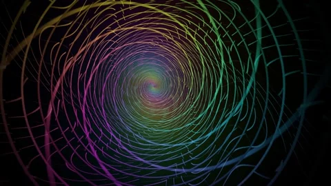 Colorful Spiraling Light Tunnel Seamless Loop Stock Footage 340558199