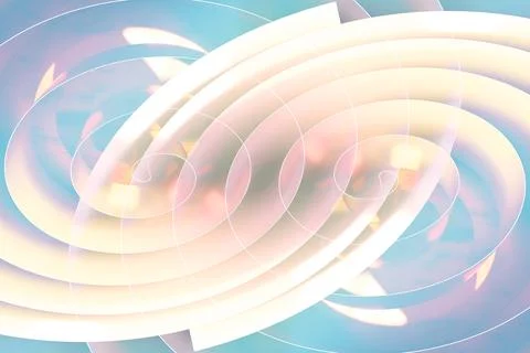 Colorful spirals, geometric pattern, abstract digital art Stock Illustration