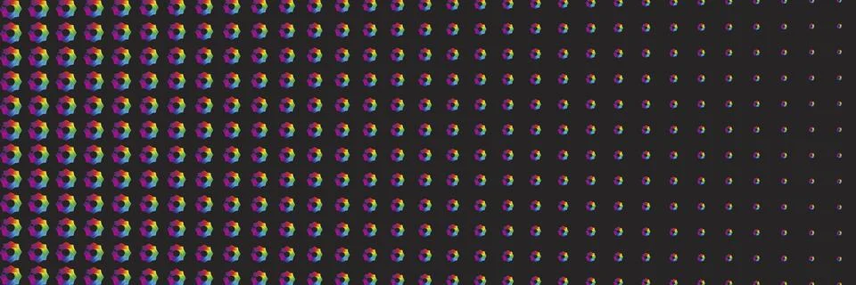 Colorful spirograph on black for pattern and background Stock Illustration