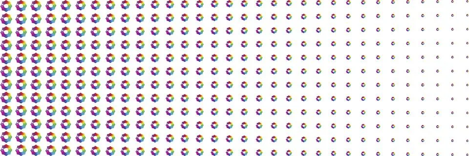 Colorful spirograph on white for pattern and background Stock Illustration