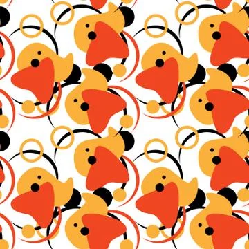 Colorful splash seamless pattern on white backdrop Stock Illustration