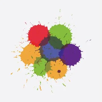 Colorful splashe Stock Illustration