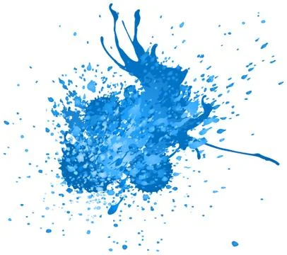 Colorful splashes of paint Stock Illustration