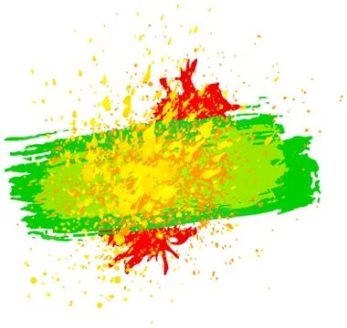 Colorful splashes of paint Stock Illustration