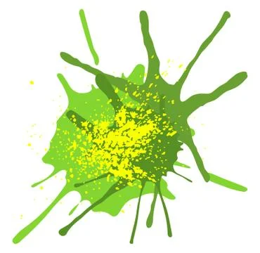 Colorful splashes of paint Illustrazione stock